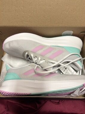 adidas Women's Running Sneakers in White, Pink & Mint